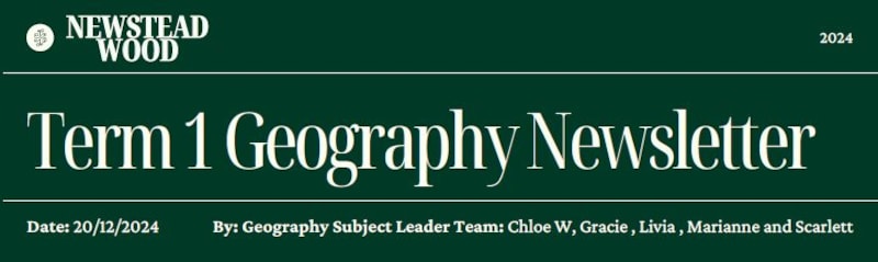 Geography Newsletter - December 2024